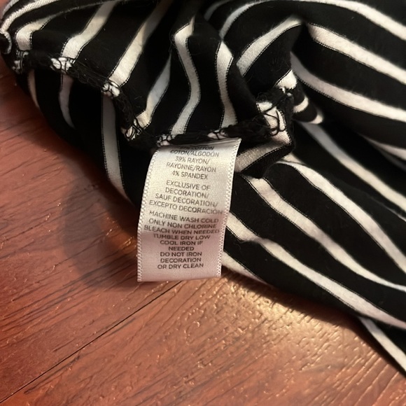 LOFT striped embroidered floral blouse - Picture 7 of 7